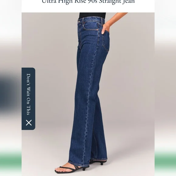 Abercrombie And Fitch 90s Ultra High Rise Jeans - Picture 2 of 6